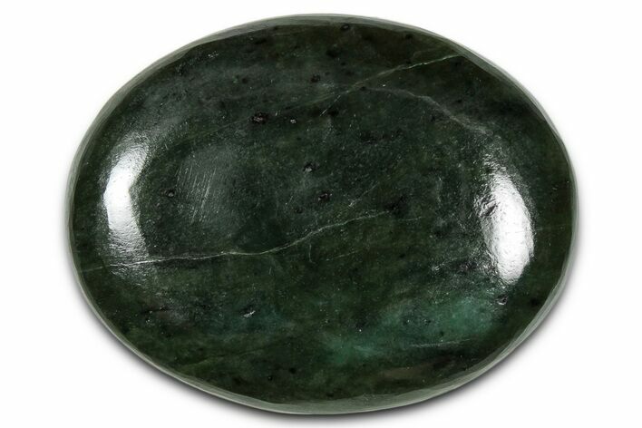 Polished Jade (Nephrite) Palm Stone - Afghanistan #350017